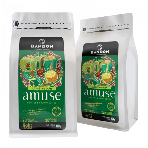 Cà phê nguyên chất rang mộc pha phin BANDON AMUSE 450g – Cà phê Thư giãn