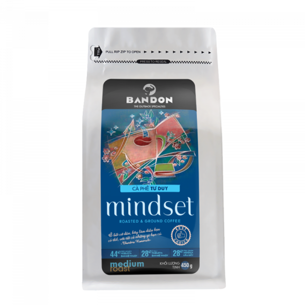 Combo mua 2 tặng 1: Cà phê nguyên chất rang mộc pha phin BANDON MINDSET 450g – Cà phê Tư duy