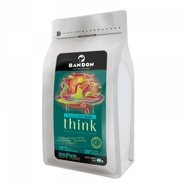 Combo mua 2 tặng 1: Cà phê nguyên chất rang mộc  pha phin Bandon Think 450g – Cà phê Suy ngẫm