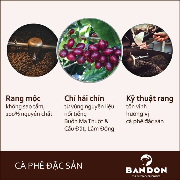 Combo mua 2 tặng 1: Cà phê nguyên chất rang mộc  pha phin  Bandon Think 250g – Cà phê Suy ngẫm